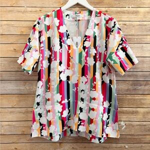 CROSBY By Mollie Burch Top Women’s Size XS Multicolor Floral Suzie Tunic NWT